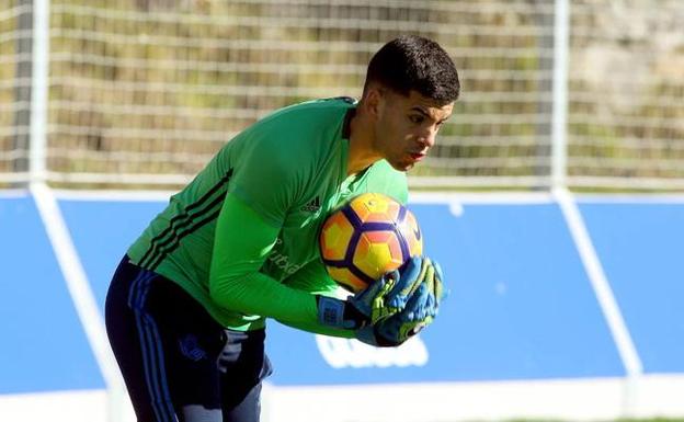 Rulli, en un entrenamiento.