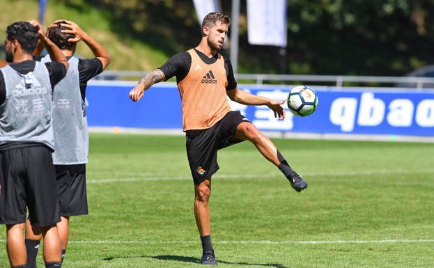 Iñigo Martinez, en Zubieta.