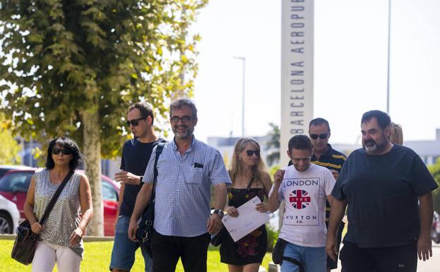 Miembros del comité de huelga de la plantilla de Eulen.
