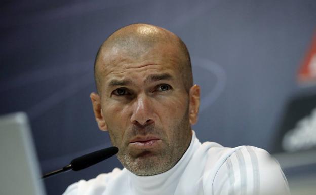 Zinedine Zidane, en rueda de prensa.