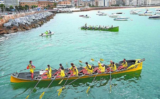 Entrenamiento de Orio y Hondarribia