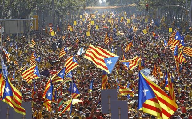 Celebración de la Diada en 2014.