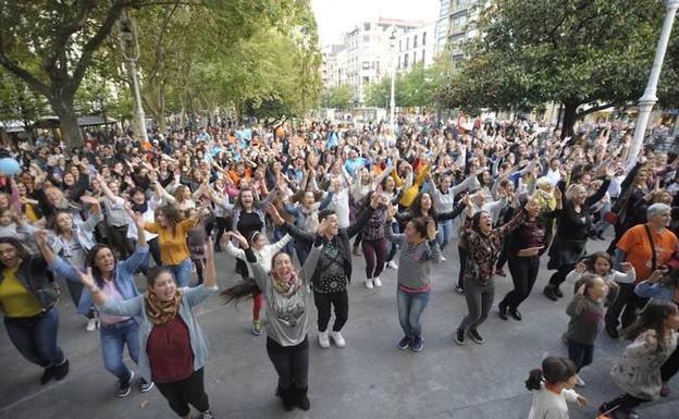 Flashmob de 2015 de la asociación Agaer. /Pedro Martínez