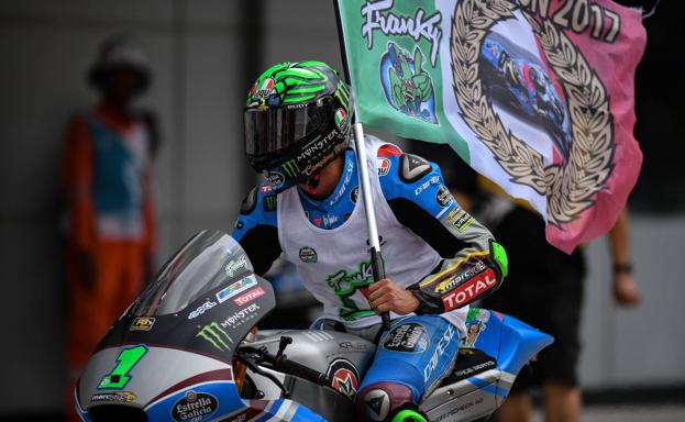 Franco Morbidelli, campeón del mundo de Moto2./Afp