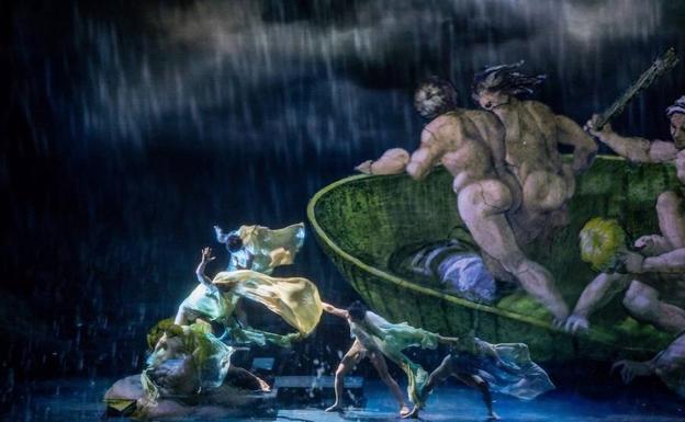 Espectáculo que recrea el proceso de creación de la Capilla Sixtina. /Efe