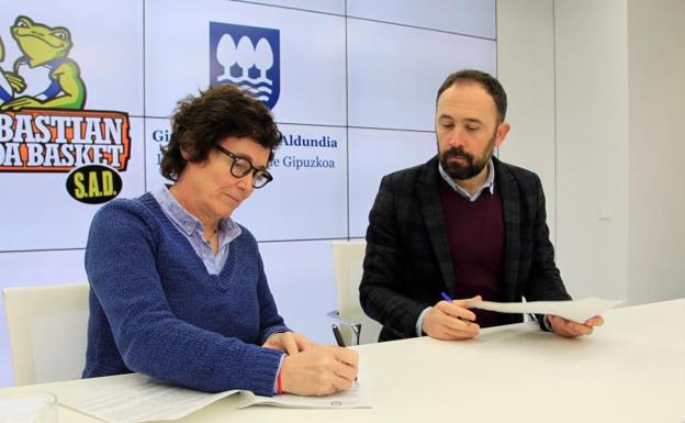Arzallus e Itxaso firman la renocación del acuerdo de colaboración entre GBC y Diputación/I. Sánchez