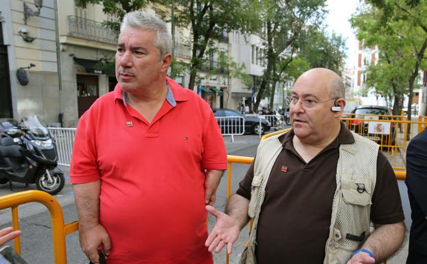 El presidente y el vicepresidente de Avite, José Riquelme (d) y Rafael Basterrechea./Mariscal (Efe)