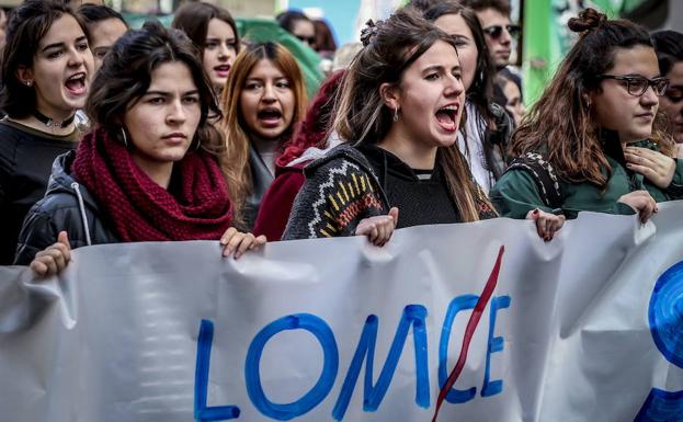 Manifestación contra la Lomce./I. Andrés