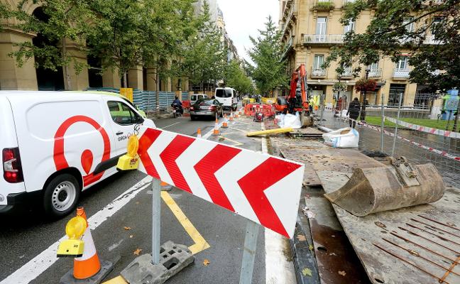Durante estos días se han acometido varios trabajos previos a la excavación en la calle San Martín./IÑIGO ARIZMENDI