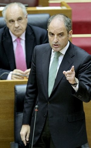 Francisco Camps, ayer en las Corts. /EFE/