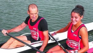 El veterano Martínez y la novata Zabala, contentos tras el Mundial./