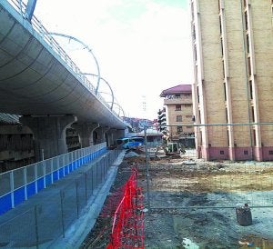 Las obras del Topo siguen a buena marcha. :: EGARRIZ/