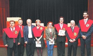 Joti Díaz, José Roure, el maestro de cocineros Luis Irizar, Susan Alustiza, Iciar Astiasarán, Ismael Moreno, Ignacio Muguruza y Juan de Santiago./