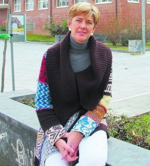 Idoia Labayen, en el exterior de la Facultad de Farmacia de la UPV./