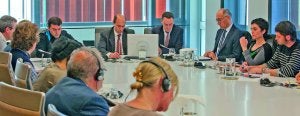 Comparecencia. El presidente de Adegi, Eduardo Zubiaurre, intervino ayer en la comisión de Innovación de las Juntas Generales. :: MICHELENA/