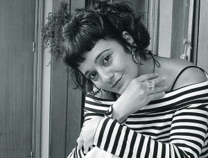 Maite Franko cuenta cuentos hoy en la Biblioteca./