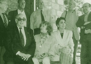 Lafont (2º desde la dcha) con los fundadores del festival, en 1993./
