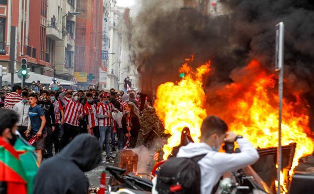 Seguridad ordenó retirar a los antidisturbios en los graves altercados del sábado en Bilbao