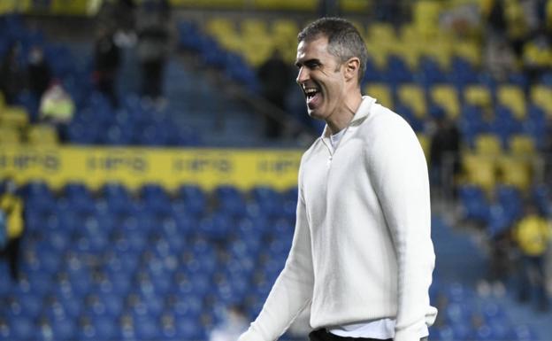 Garitano, contento tras la victoria frente a Las Palmas. 