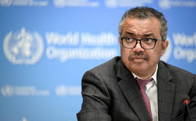 The director general of the World Health Organization, Tedros Adhanom, during a press conference. 