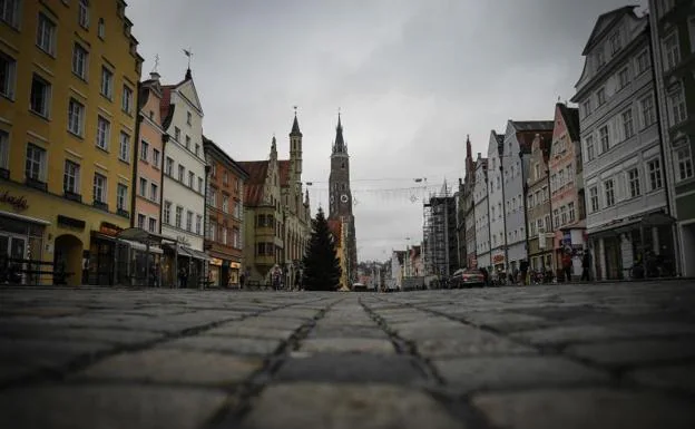 Image of the center of the German city of Landshut. 