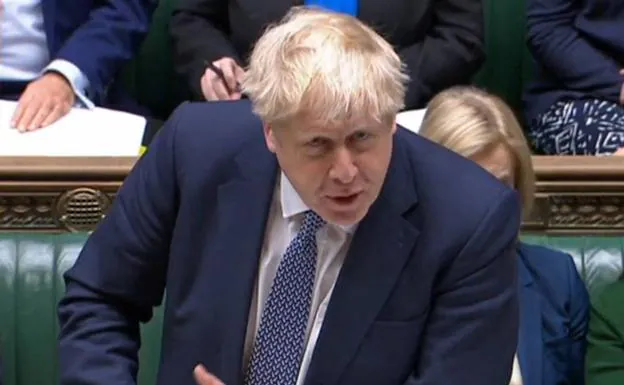 The Prime Minister of the United Kingdom, Boris Johnson, during his appearance in the British Parliament. 