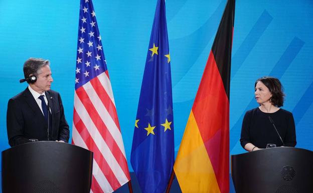 German Foreign Minister Annalena Baerbock and US Secretary of State Antony Blinken. 