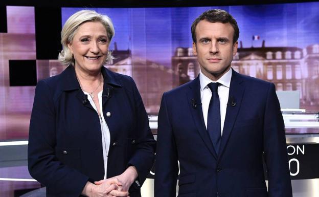 Marine Le Pen and Emmanuel Macron. 