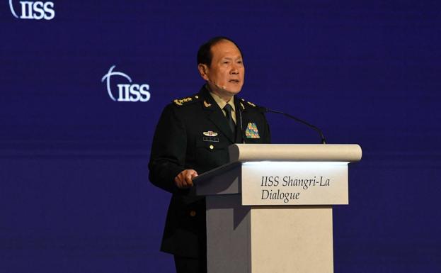 Wei Fenghe, Chinese Defense Minister, at a forum in Singapore. 