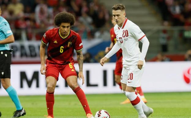 Axel Witsel (I), in a Belgium match against Poland. 