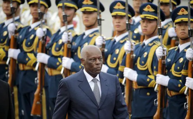 Former Angolan President José Eduardo dos Santos, in a file image. 