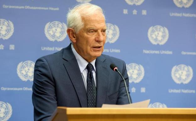 The high representative of European diplomacy, Josep Borrell, at the United Nations. 