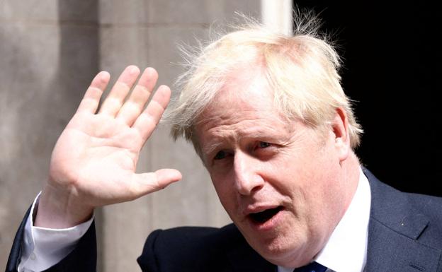 Boris Johnson, as he left 10 Downing Street on July 6, the day before he resigned.