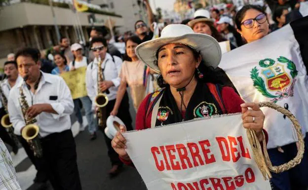 A demonstration in Lima demands the resignation of Boluarte and the closure of Congress.