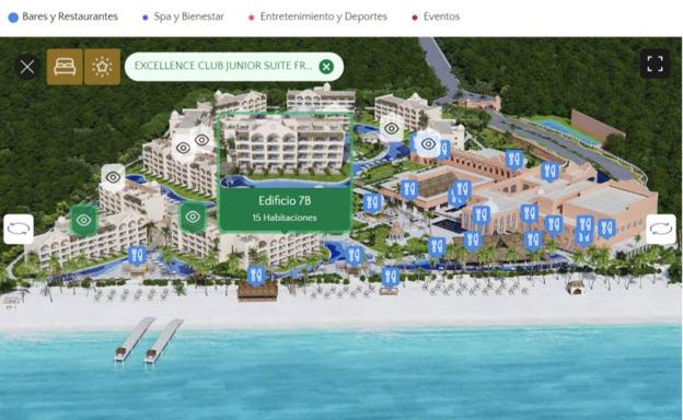 View of one of the hotels integrated into the Hotelverse platform with digital visits.